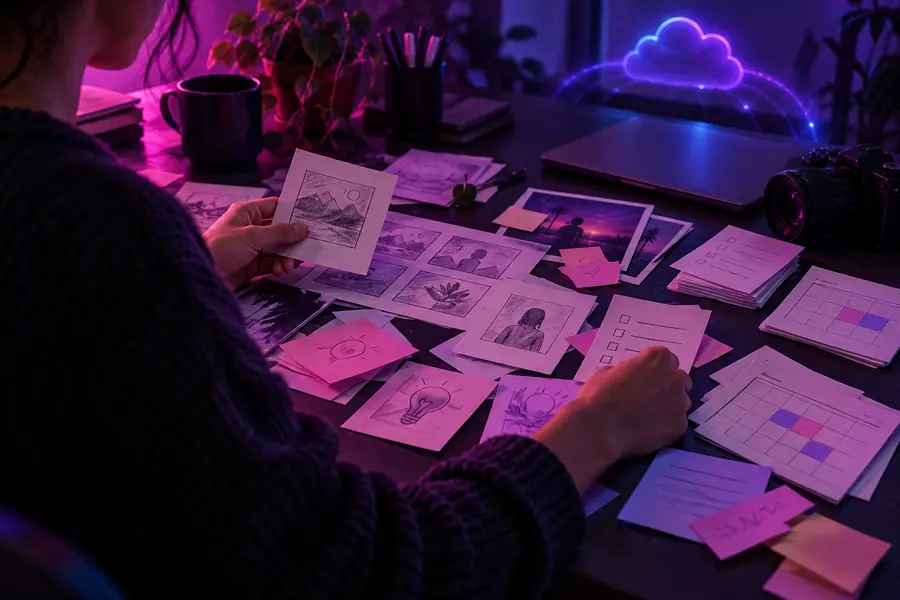Unstructured content notes before an online workflow